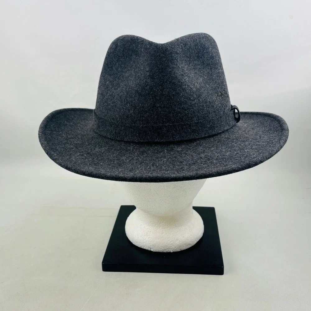 Cabela's Original Lite Felt Hat Mens L Gray Wool Packable Water Repellent USA
